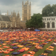 Life jackets in Parliament Square in London